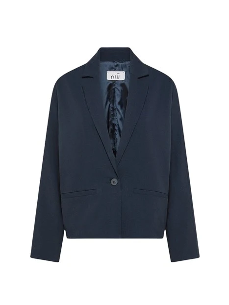 GIACCA CORTA OVER CON REVER DONNA BLU