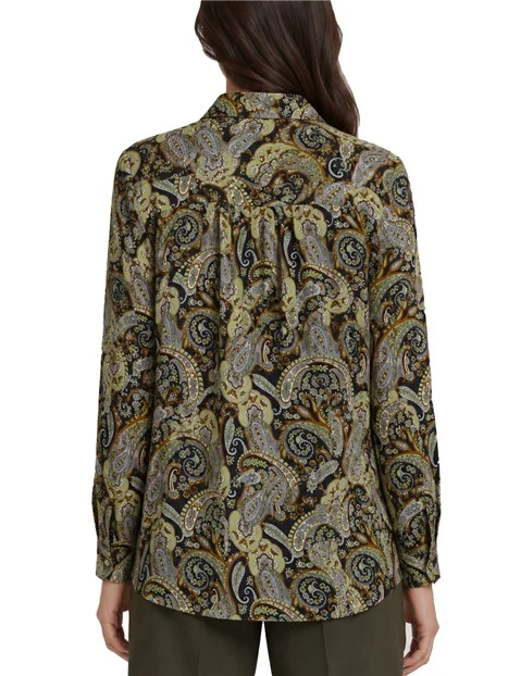 CAMICIA IN VISCOSA CON FANTASIA STAMPATA  DONNA VERDE