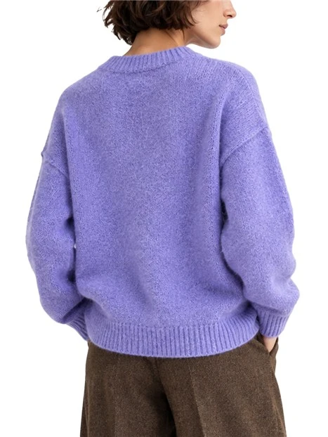 MAGLIA GIROCOLLO MORBIDA IN MISTO ALPACA DONNA VIOLA