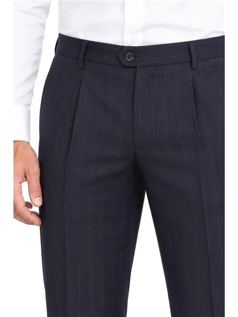 COMPLETO CON GIACCA DOPPIOPETTO GESSATO UOMO BLU