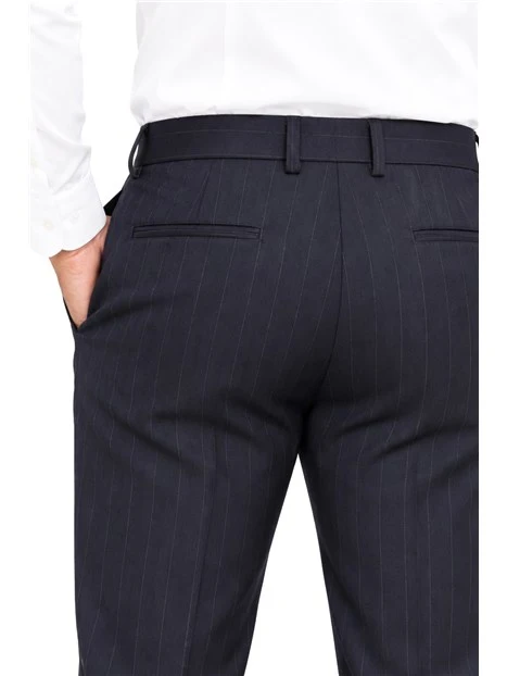 COMPLETO CON GIACCA DOPPIOPETTO GESSATO UOMO BLU