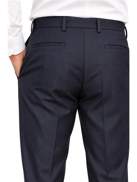 COMPLETO CON GIACCA MONOPETTO E PANTALONI IN MISTO LANA UOMO BLU