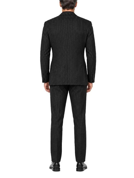 COMPLETO  CON GIACCA E PANTALONI GESSATI UOMO NERO