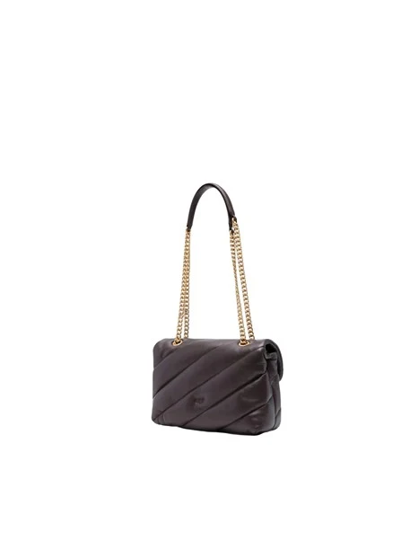 BORSA A TRACOLLA TRAPUNTATA DONNA MARRONE