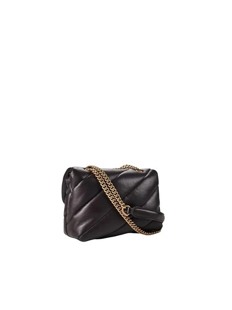 BORSA A TRACOLLA IN MORBIDA NAPPA CON CATENA DONNA MARRONE
