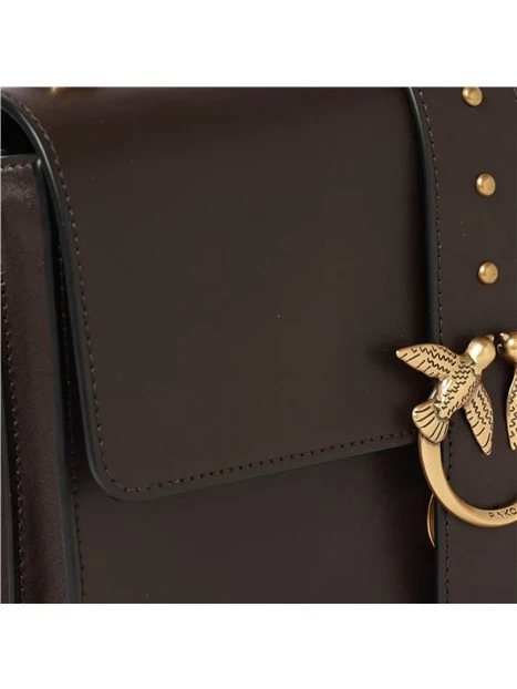 BORSA A MANO IN PELLE CON TRACOLLA RIMOVIBILE DONNA MARRONE