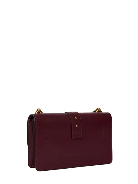 BORSA A MANO IN PELLE CON TRACOLLA RIMOVIBILE DONNA BORDEAUX