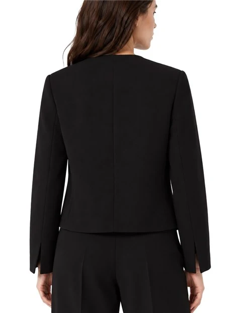 GIACCA CORTA BOXY IN CADY TECNICO DONNA NERO