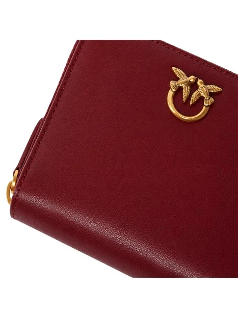 PORTAFOGLI QUADRATO CON ZIP DONNA BORDEAUX