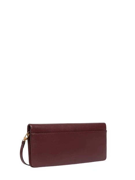POCHETTE CLICK SOFT HORIZONTAL CLASSIC IN PELLE CON TRACOLLA DONNA MARRONE