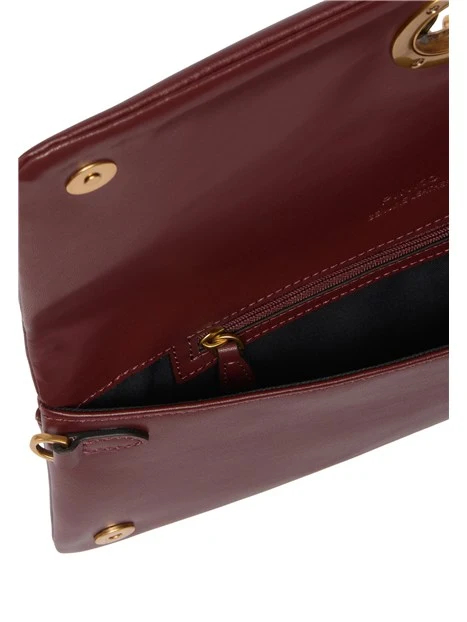 POCHETTE CLICK SOFT HORIZONTAL CLASSIC IN PELLE CON TRACOLLA DONNA MARRONE