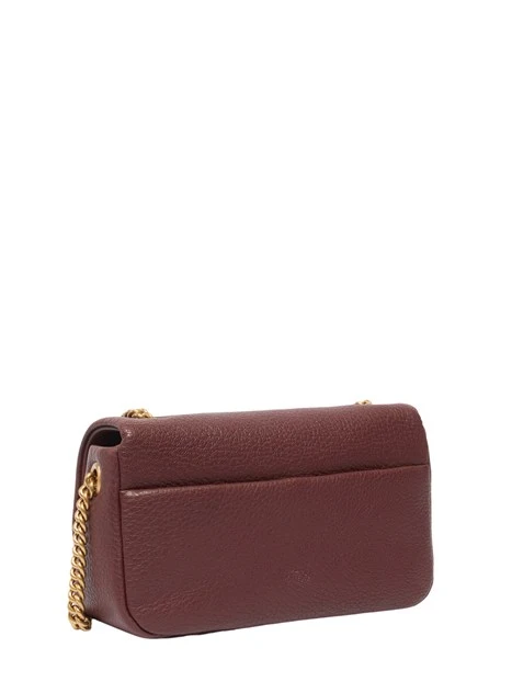 BORSA A SPALLA CLICK SOFT HORIZONTAL CHAIN IN PELLE DONNA MARRONE