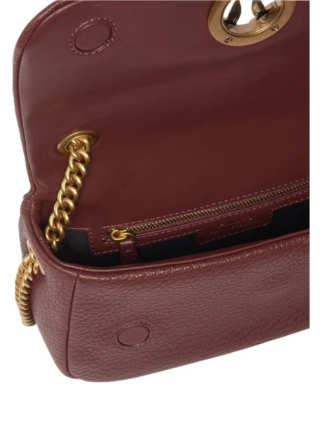 BORSA A SPALLA CLICK SOFT HORIZONTAL CHAIN IN PELLE DONNA MARRONE