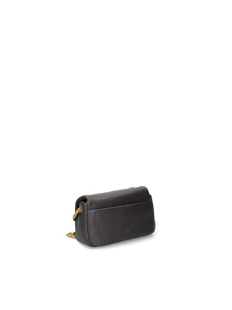 BORSA A SPALLA CON PATTA E CATENA DONNA MARRONE