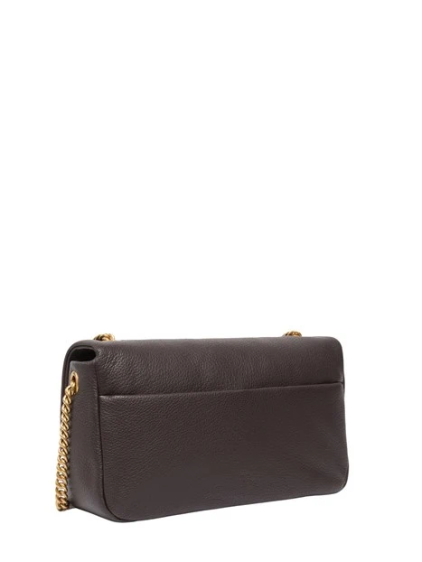 BORSA A SPALLA N PELLE CLICK SOFT HORIZONTAL CHAIN DONNA MARRONE
