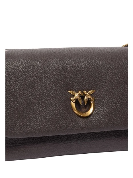 BORSA A SPALLA N PELLE CLICK SOFT HORIZONTAL CHAIN DONNA MARRONE