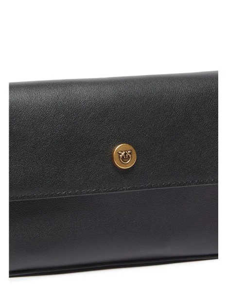 POCHETTE PHONE POCKET CHAIN IN PELLE CON CATENE DONNA NERO
