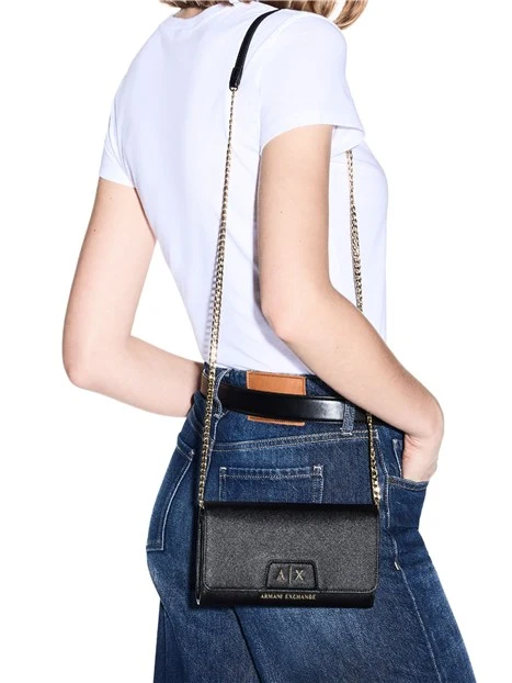 PORTAFOGLIO POCHETTE CON TRACOLLA DONNA NERO