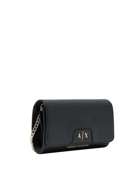 PORTAFOGLIO POCHETTE CON TRACOLLA DONNA NERO
