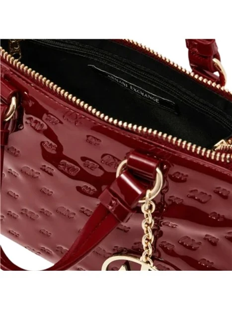 BORSA A MANO CON FIBBIA E PORTACHIAVI DONNA ROSSO