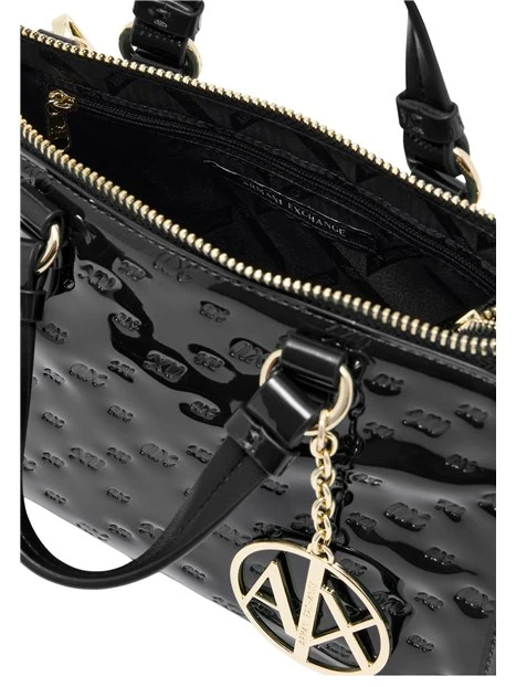 BORSA A MANO IN FINITURA LUCIDA DONNA NERO