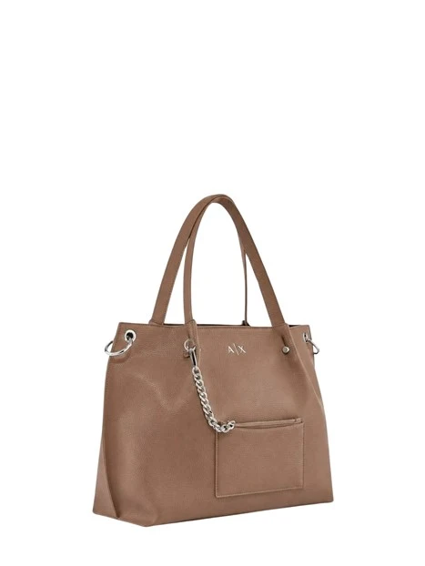 BORSA SHOPPING 2 IN 1 CON POCHETTE REMOVIBILE DONNA MARRONE