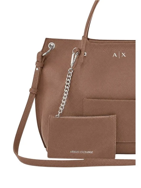 BORSA SHOPPING 2 IN 1 CON POCHETTE REMOVIBILE DONNA MARRONE
