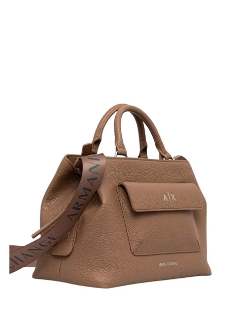 BORSA SHOPPING EFFETTO PELLE MARTELLATA DONNA BEIGE