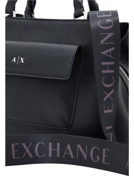 BORSA SHOPPING EFFETTO PELLE MARTELLATA DONNA NERO