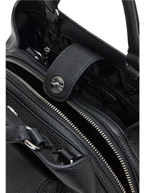 BORSA SHOPPING EFFETTO PELLE MARTELLATA DONNA NERO