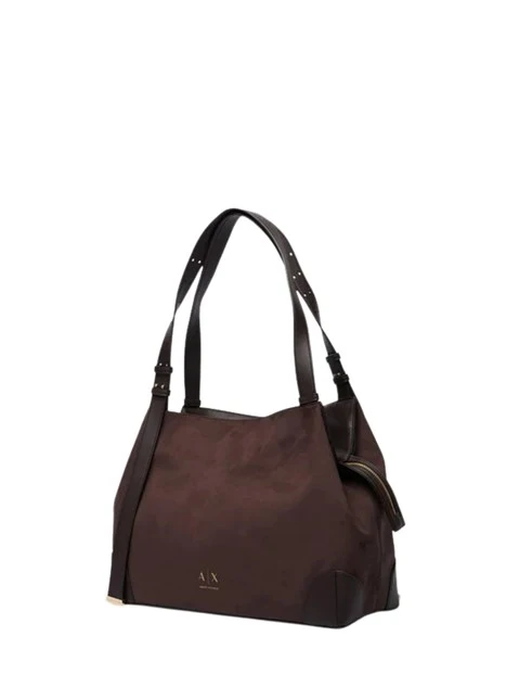 BORSA SHOPPING IN TESSUTO DONNA MARRONE