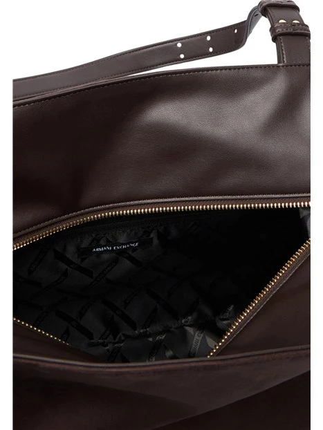 BORSA SHOPPING IN TESSUTO DONNA MARRONE