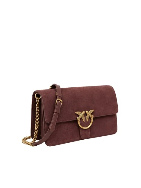 BORSA A TRACOLLA IN CAMOSCIO DONNA BORDEAUX