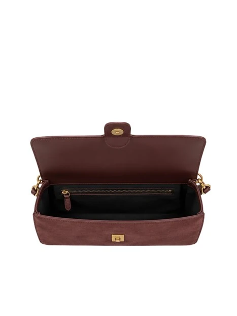 BORSA A TRACOLLA IN CAMOSCIO DONNA BORDEAUX