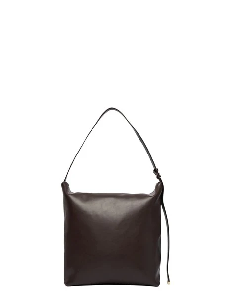 BORSA A SPALLA HOBO IN ECOPELLE DONNA MARRONE
