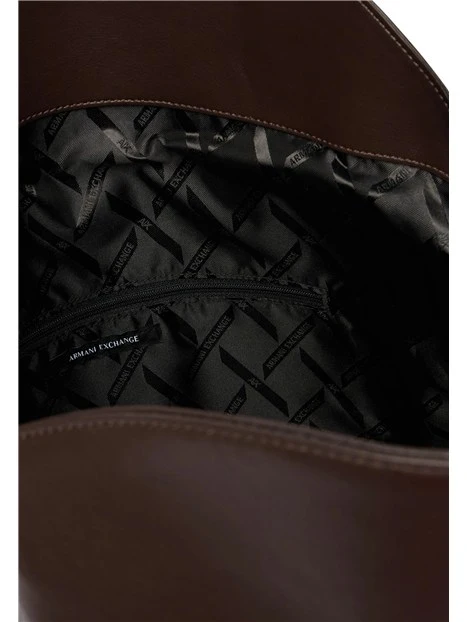 BORSA A SPALLA HOBO IN ECOPELLE DONNA MARRONE