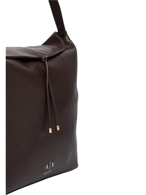 BORSA A SPALLA HOBO IN ECOPELLE DONNA MARRONE