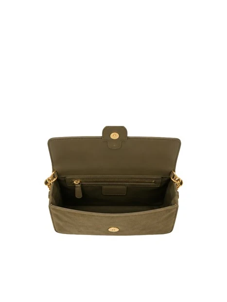 BORSA A TRACOLLA PICCOLA IN CAMOSCIO DONNA VERDE