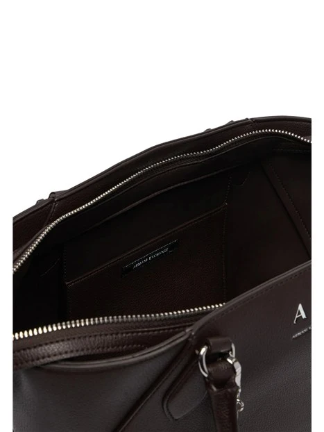 BORSA SHOPPING CON CHARM E TRACOLLA RIMOVIBILE DONNA MARRONE