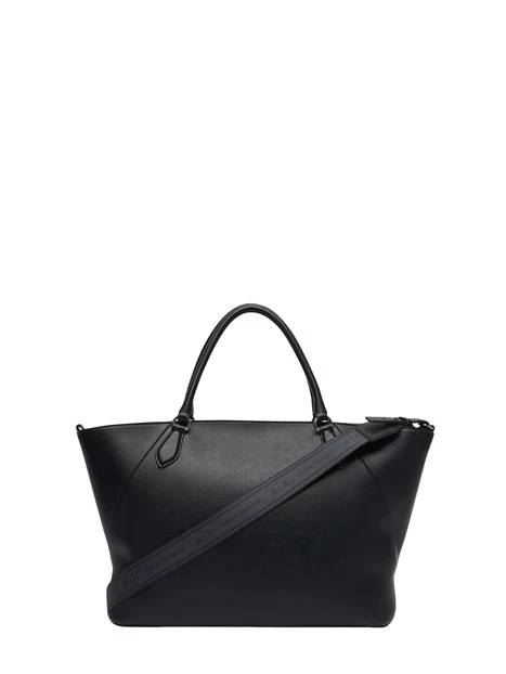 BORSA SHOPPING CON CHARM DONNA NERO