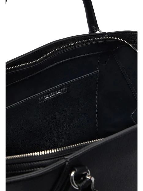 BORSA SHOPPING CON CHARM DONNA NERO