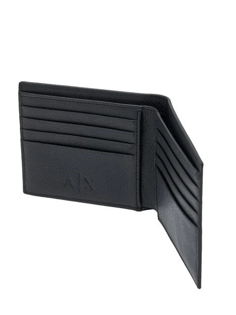 PORTAFOGLIO BIFOLD CON PORTA CARTE UOMO NERO