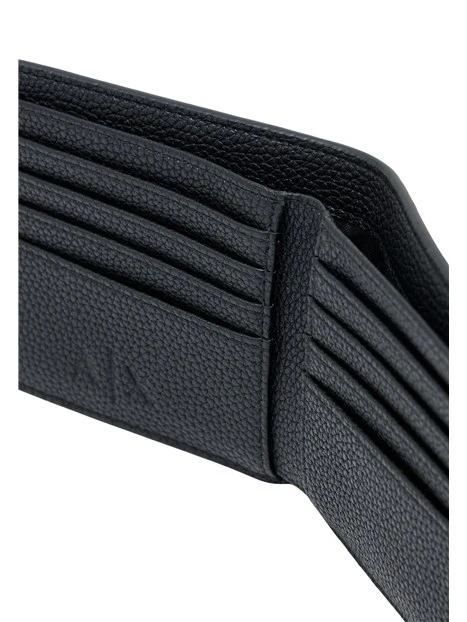 PORTAFOGLIO BIFOLD PORTA CARTE UOMO NERO