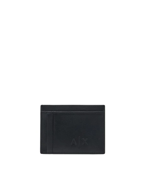 PORTA CARTE UOMO IN PELLE BOVINA NERO