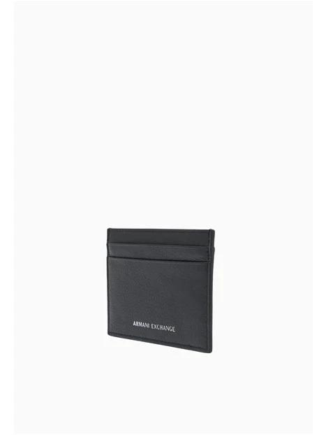 PORTA CARTE UOMO IN PELLE BOVINA NERO