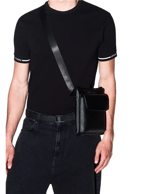 BORSELLO MESSENGER CON PATTA UOMO NERA