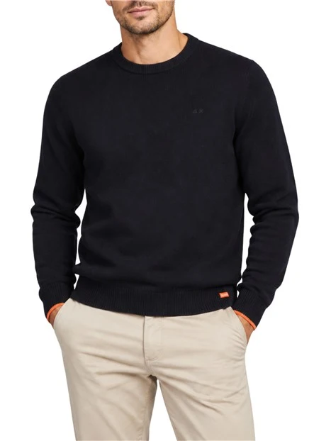 MAGLIA GIROCOLLO IN LANA E CASHMERE UOMO BLU