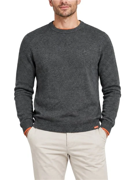 MAGLIA GIROCOLLO IN LANA E CASHMERE UOMO GRIGIO