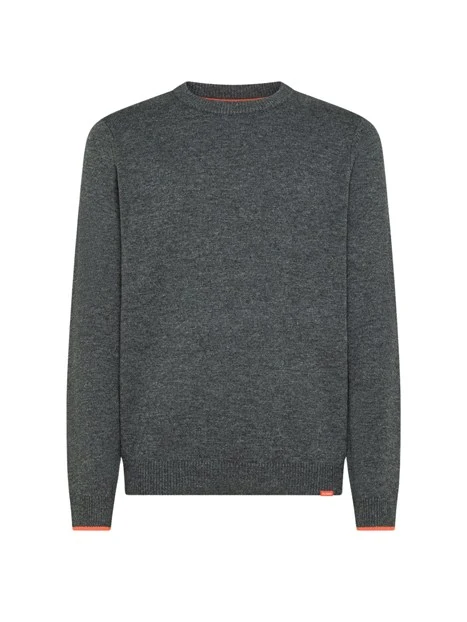 MAGLIA GIROCOLLO IN LANA E CASHMERE UOMO GRIGIO