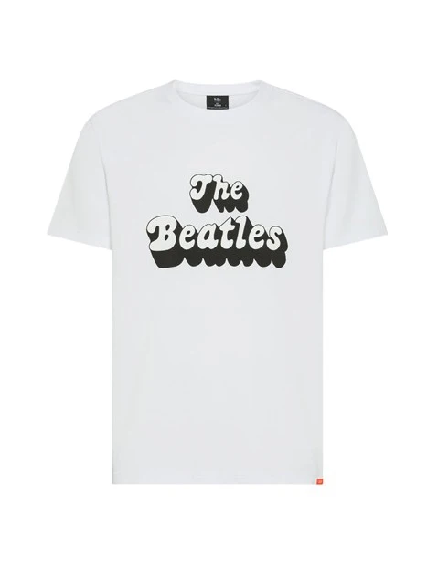 T-SHIRT MANICA CORTA CON STAMPA UOMO BIANCO